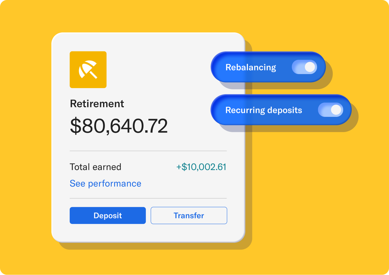 Automated investing interface mockup
